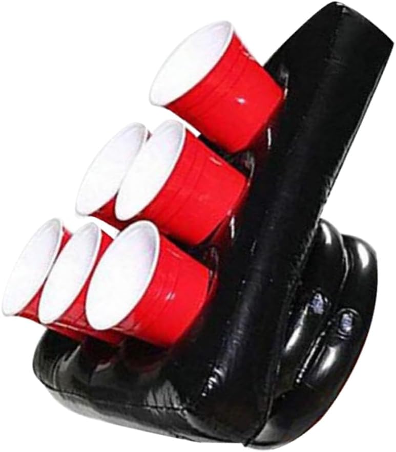 Inflatable Beer Holder Hat Tray, PVC Triangular Cartoon Game Prop for Kids