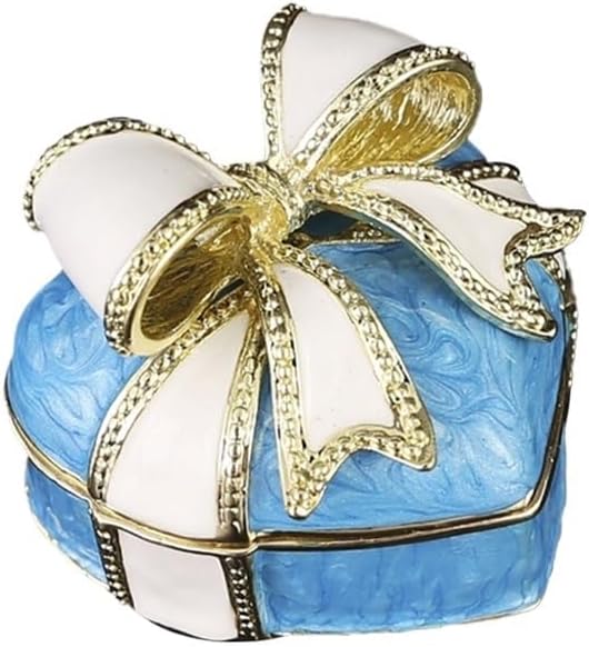 HUFFA Elegant Enamel Jewelry Box For Necklace, Earrings, And Ring Storage(Pumpkin wagonPink)