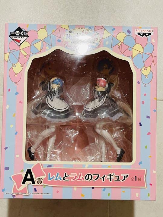 リゼロ 一番くじ フィギュア レム＆ラム 一番くじリゼロシリーズ史上最大級サイズのレムとラムの