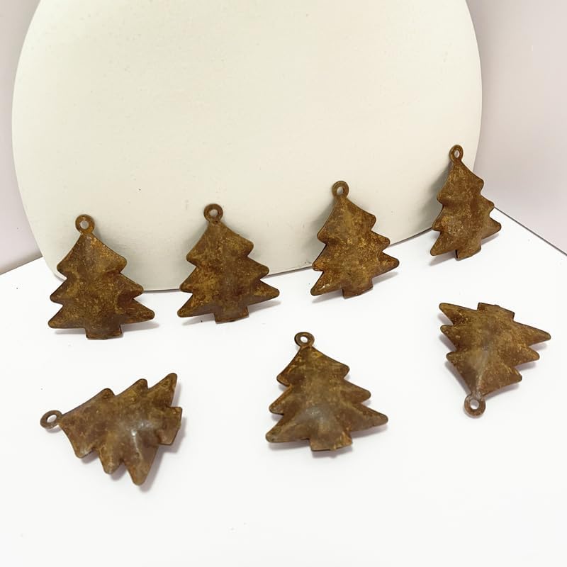 20pcs, Rusty Metal Bells Christmas Tree Bell Decorations Metal Sleigh Bells DIY Bags Wedding Wreaths Jewelry Fireplace Ornaments Front Door Window Rusty Jingle Bells, Farmhouse Rustic Decor