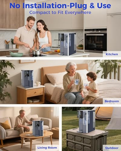 Image of CT910H Reverse Osmosis Water Filter Countertop, 3S Instant Hot RO Water Filtration System, 7-Stage Water Purifier with Portable Pitcher, NSF /ANSI 372,42,58, Reduce TDS PFAS, No Installation