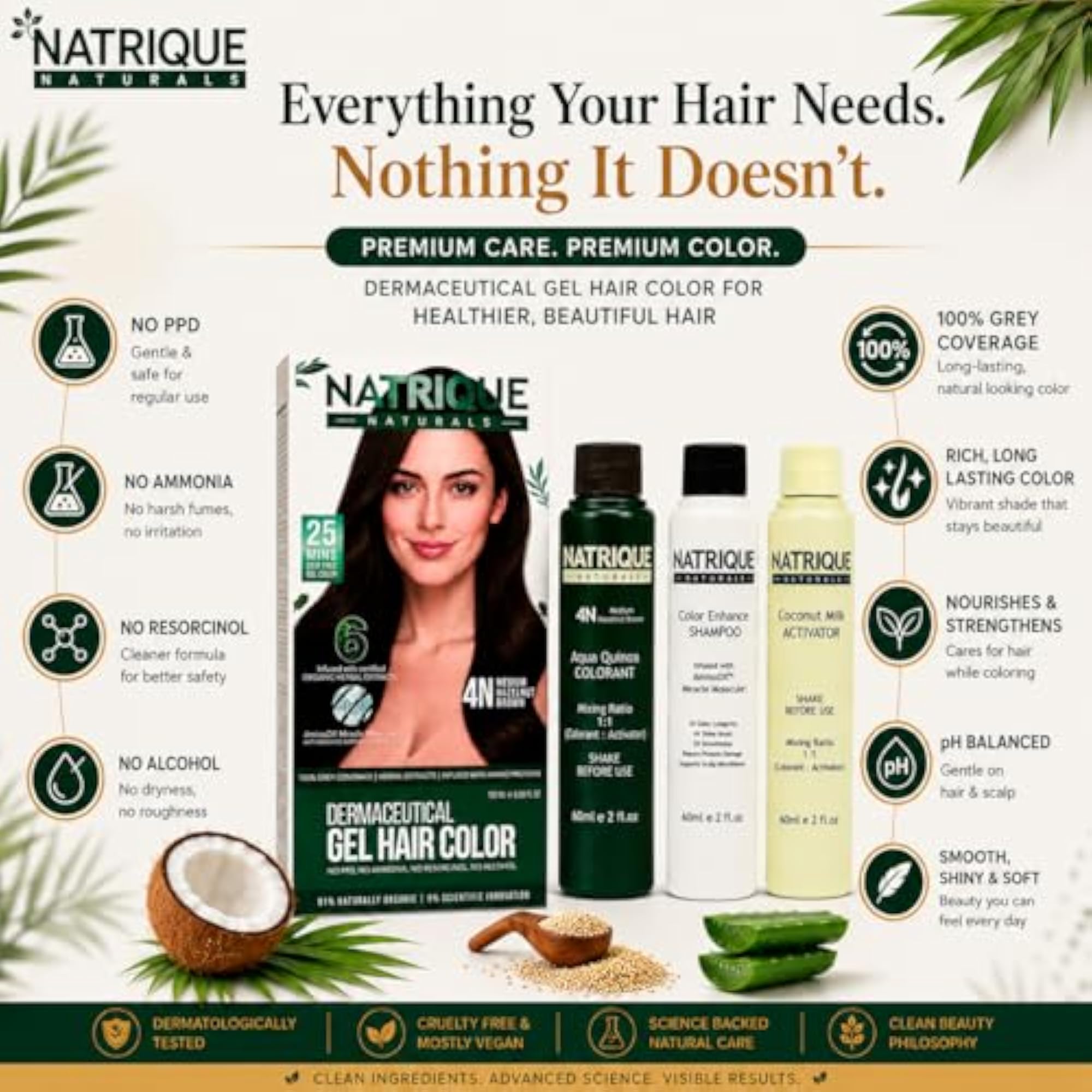 Naturals Gel Hair Color Medium Hazelnut Brown 4N