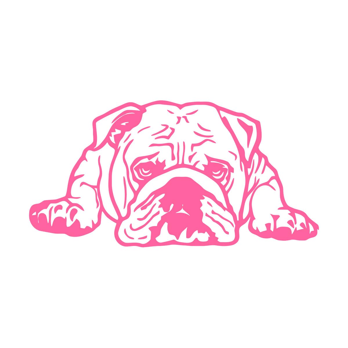 Lzhouting Wall Stickers 3189 English Bulldog Wall Decal Bulldog Vinyl Decal English Bulldog Dog Wall Sticker Dog Gifts For Owners Decal Small - 21X42cm