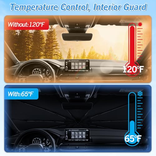 Image of KUST Windshield Sun Shade Umbrella for Honda CR-V 2023 2024 2025 2026 Rear Window Shades 100% UV Protection and Blackout Privacy 5PCS Car Window Covers Accessories