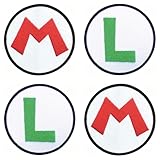 4PCS M L Patches M L Embroidered Iron On Patches for Decorate Craft Clothes Patches for Clothing DIY Sew on Patch Clothing Repair