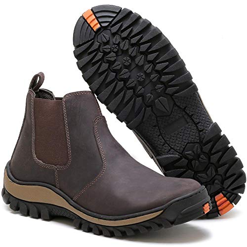 Bota Coturno Épico Em Couro Texas Masculina - Café - 41