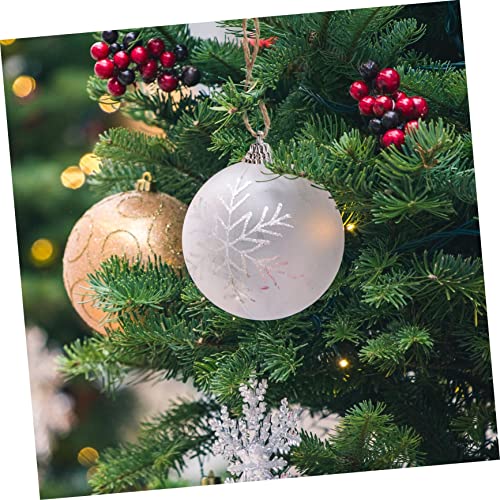 Accessoires sapin de Noël blancs aspect neige en mousse haute densité - 4