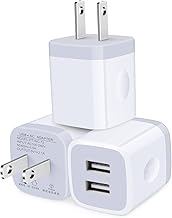 USB Charger 2-Port AC Adapter 5V/2.1A Fast Charging USB Outlet 3-Piece Set/PSE Certified/Compact Hootek USB Power Adapter for iPhone 11/11 Pro/11 Pro Max/X/Xs/Xr/8/8 Plus/7/6/Se (1st Generation), iPad