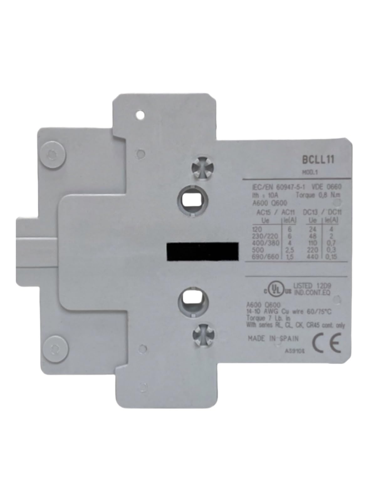 YFHGULBTK Universal Contactor Side-Mounted Auxiliary Contact BCLL11 BCLL20(Bcll20)