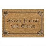 A1 Graphics Ltd Speak Friend and Enter Brush Doormat Front Door Mat Back Couple's Gift Friends Gift