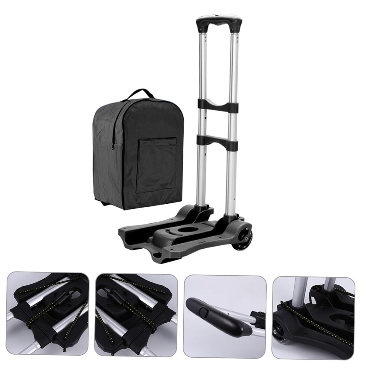 Carrello Pieghevole Due Ruote Carrello Portabagagli Manuale Della Spesa Portatile Resistente e Stabile Per Uso Quotidiano e Viaggio