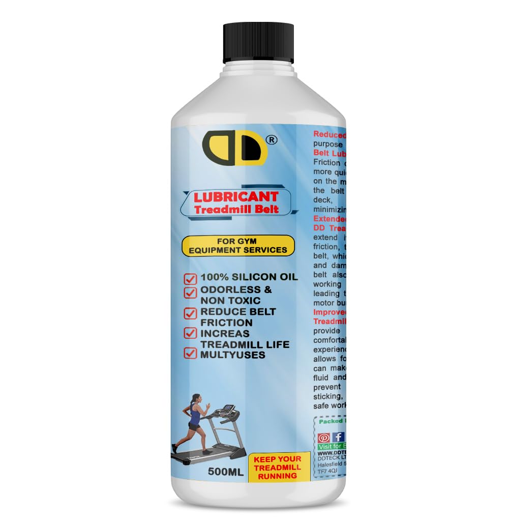 Professional Gym Equipment Lubricant Pure Silicone Oil for Treadmill Belt Lubrication, Easy to Apply Treadmill Belt Lubricant Oil, Suitable for Nearly All Type of Treadmills (500ml)