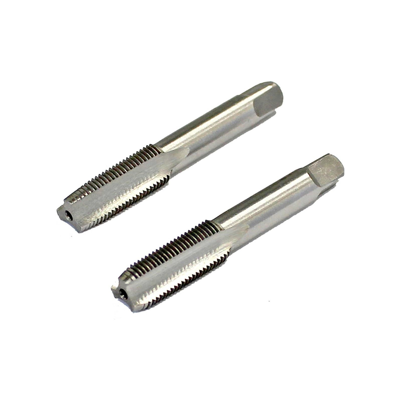 2pcs HSS Tap 10mmx1 Metric Taper and Plug Tap Right Hand Thread M10X1mm Pitch Metal Screw Hole Tap Drill Metric Screw Thread Tap