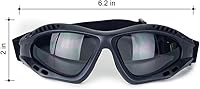 Vista 7 de Viriber Gafas de motocicleta - Gafas de protección UV para exteriores, gafas de combate a prueba de polvo Negro