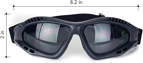 Miniatura 7 de Viriber Gafas de motocicleta - Gafas de protección UV para exteriores, gafas de combate a prueba de polvo Negro -,Verde,Gafas grises,Gafas