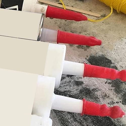 Tapones rojos de látex para tubos de masilla, 45 piezas miniatura 5