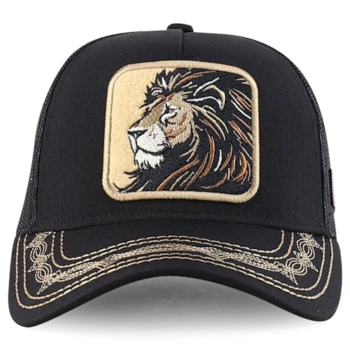 Image of Trendy Apparel Shop Animal Design Square Embroidered Snapback Trucker Cap