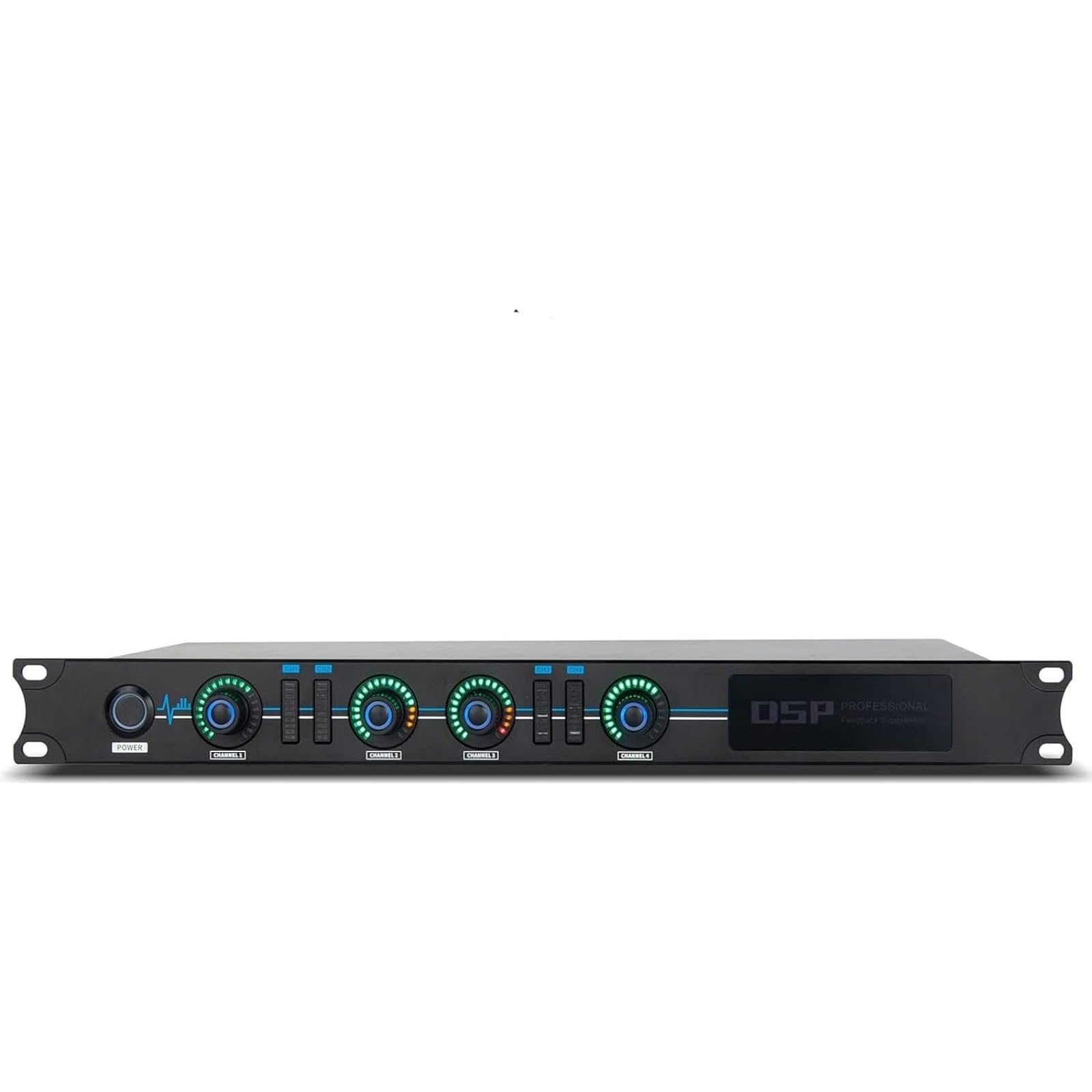 FBX-2244 Supresor de retroalimentación profesional, equipo de procesamiento automático de señal digital, procesador de altavoces Dsp, equipo de silbato inteligente totalmente automático (4 en 4