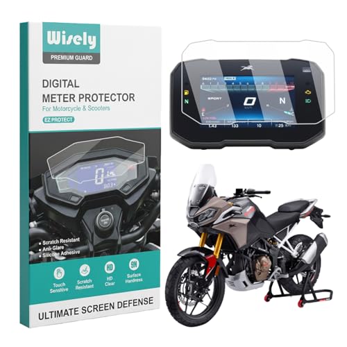 Image of Wisely Premium Screen Guard for TVS APACHE RTX 300 (2025) Bike - TFT Display Digital Meter Protector - HD Clear, Full Cover - Easy Installation Kit - Instrument Cluster Accessories