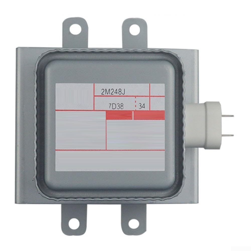 Magnetron 2M248J - Tubo de vacío de repuesto para horno microondas, salida de potencia de 1000 W con disipador de calor de 6 piezas para mejorar la velocidad de cocción