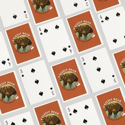Lantern Press Grizzly Bear naipes póker 52 cartas miniatura 4