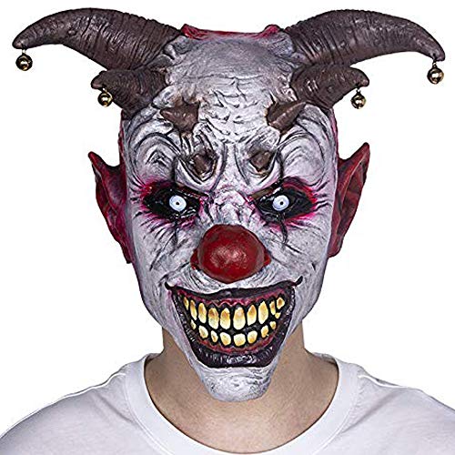 XIAO MO GU Halloween Clown Mask Jingle Jangle Scary Clown Mask Halloween Party Costume Decorations