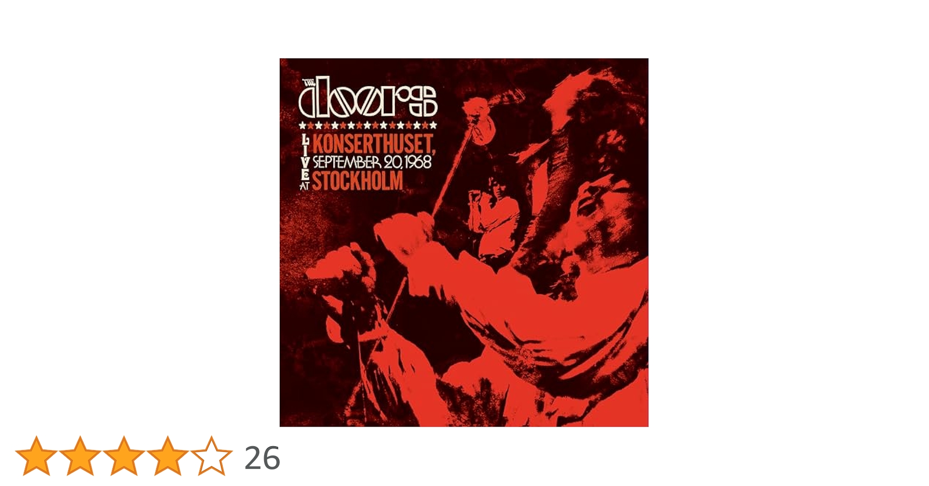 ザ・ドアーズ/Live At Konserthuset, Stockholm The Doors - Live at Konserthuset Stockholm Sept on CD
