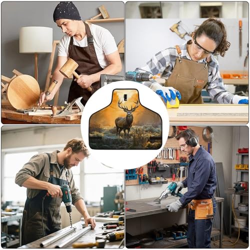Delantal de trabajo ajustable con 8 bolsillos miniatura 6