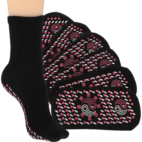 Vaguelly 4 Pares de Calcetines Efecto Masaje Encoger Térmicos para Algodón para Invierno y Otoño, Cálidos Ideales para Hombres y Mujeres Hombres y Mujeres