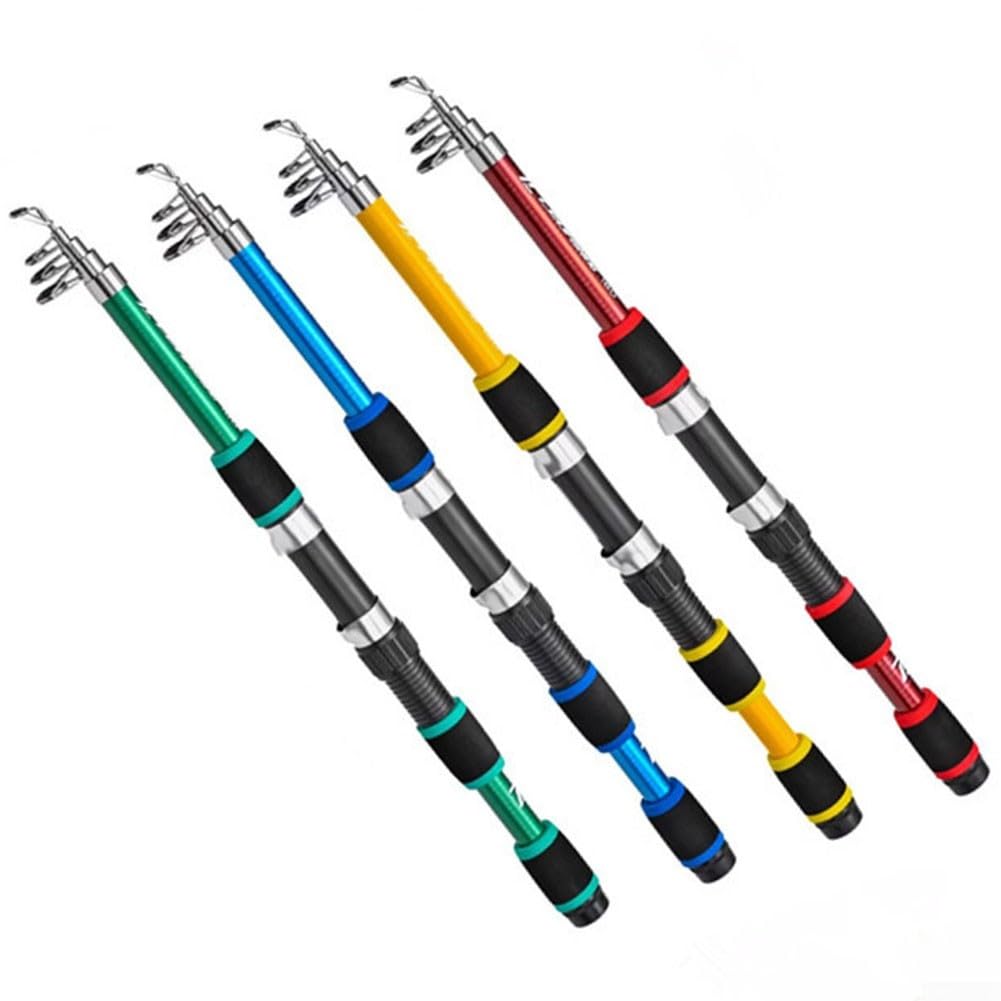 YJDOORPLAY Fishing Rod Carbon Fiber Telescopic Fishing Pole 1.8M 5.9FT Collapsible Rod For Freshwater Saltwater Fishing(Blue)