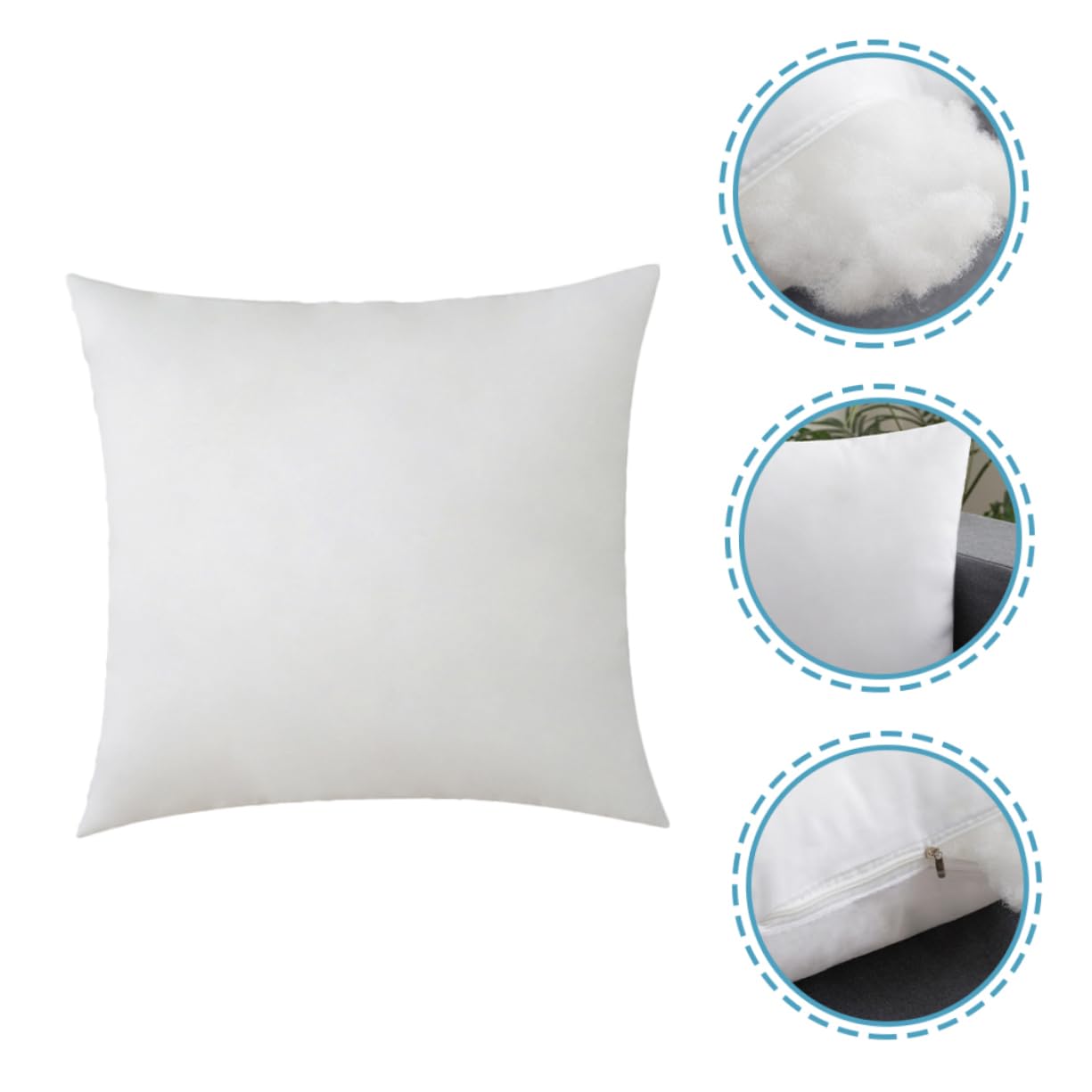 DECHOUS Lot de 2 Rembourrages de Coussin Décoratif Rectangulaire en Tissu Non Tissé, Coton PP, Doux et Pratique pour Canapé et Maison