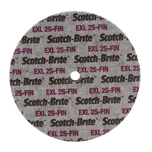 3M EXL Unitized Wheel XL-UW - 2S Fine Grit Silicon Carbide - Metal Deburring, Finishing and Polishing Wheel - 6" x 1/4" x 1/2"