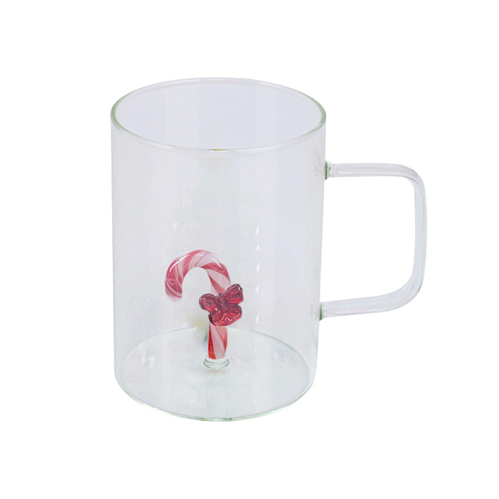 Unique Christmas Tree Glass Water Cup Safe Christmas Tree Glass Water Cup With Candy Cane Accent For Family Gatherings