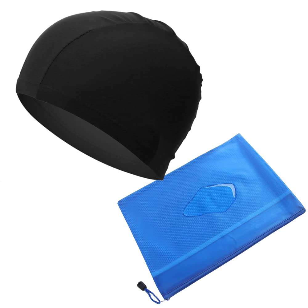 Gorro de Piscina Unisex. Gorro de natación para Hombre y Mujer. Pack de Gorro y Funda Impermeable Protectora para llevarlo Donde Quieras. Piscina, SPA, Playa, río...
