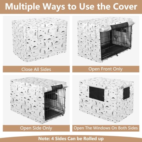 Housse de cage pour chien fixation anti-déplacement bâche enveloppante Pingouin Winter - 6