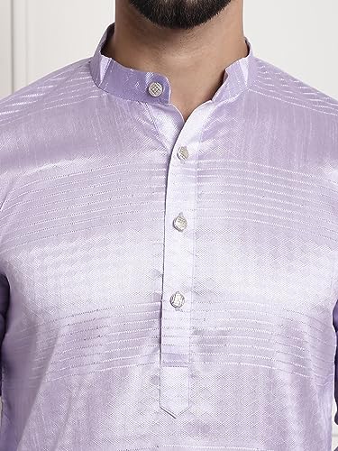 Image of SOJANYA (Since 1958 Men's Jacquard Silk Woven Design Long Kurta