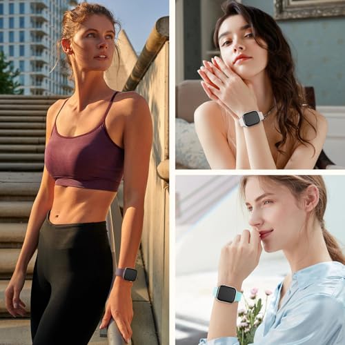 Image of Apple Watch Band for iWatch Series 11 10 9 8 7 6 5 4 3 SE Ultra | Sport Silicone Band Compatible with Apple Watch Bands 40mm 38mm 41mm 42mm 44mm 45mm 46mm 49mm Women Men, Waterproof Strap