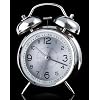 Valkyrie Flowing Second Large Size Nostalgic Analog Alarm Clock - High Sound Gift Clock White with Phosphor Light Alarm