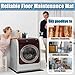 Washing Machine Pan Washer Drain Pan Silicone Mat, Washer Tray Soft Bottom Pad Under Dryer Drip Pan Floor Protector, 27x27 Inch Non-Slip Leak Pan Anti-Vibration Waterproof Washer Drip Tray (black)
