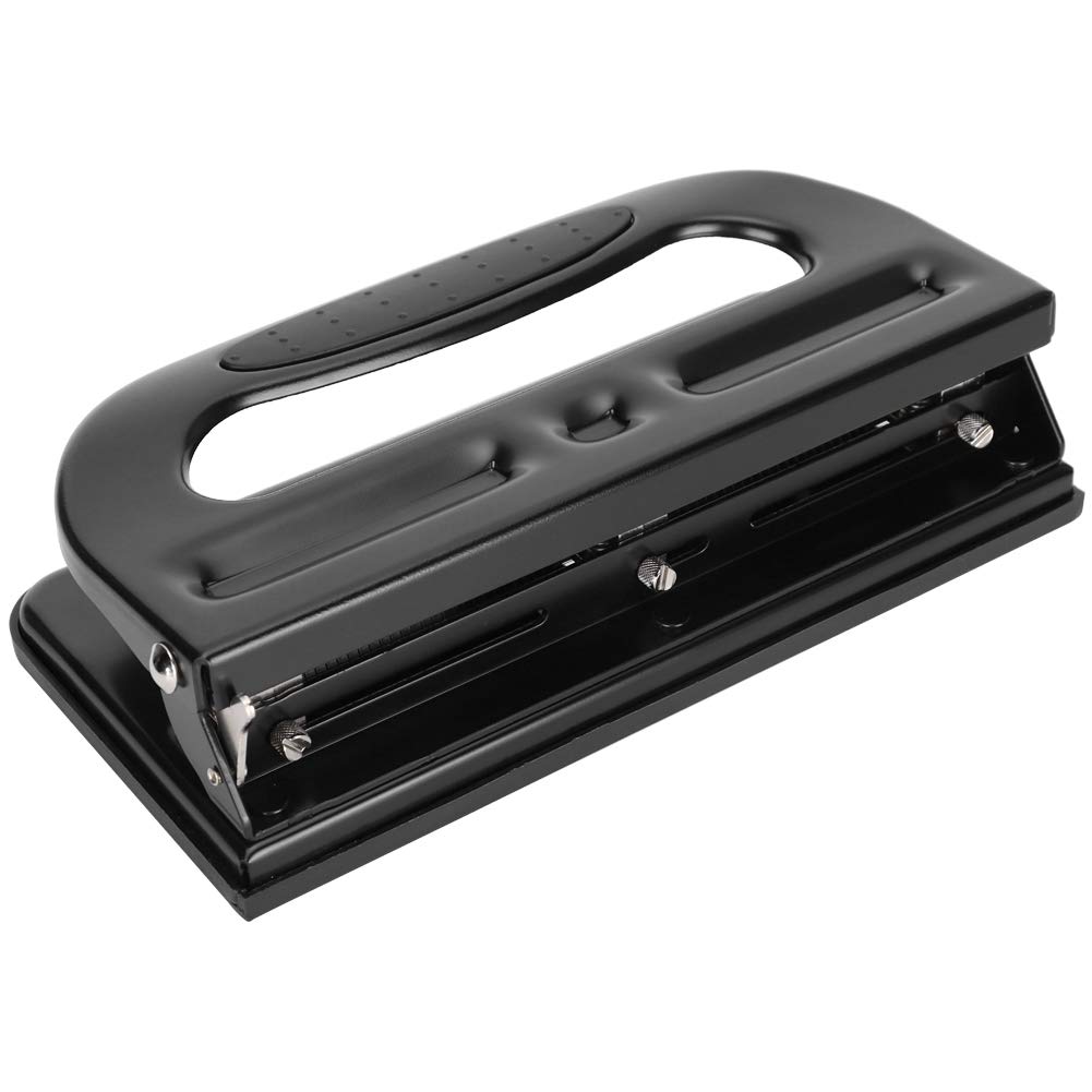 Dziurkacz 3-otworowy Ręczny dziurkacz biurkowy Regulowana dziurkacz do papieru Wytrzymałe materiały biurowe do użytku szkolnego Biuro biznesowe 270 x 135 x 117 mm