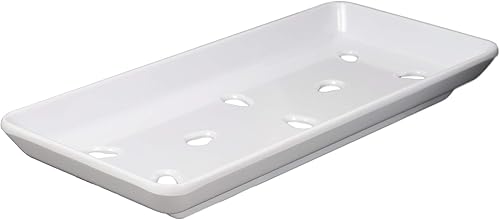 Miniatura 3 de Ebros Gift Preparación y almacenamiento de alimentos crudos japoneses Neta Zara Melamina Sushi Sashimi Chef Plato de servir con agujeros de goteo