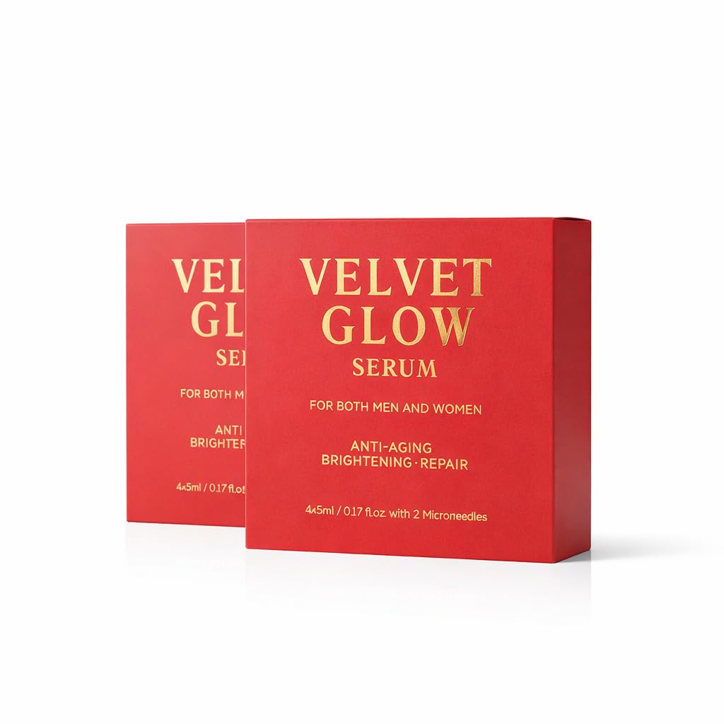 Velvet Glow Serum Set of 2 – Brightening & Smoothing Micr Infusion Kit – Luxury At-Home Glow Routine for Radiant-Looking Skin – For Men & Women