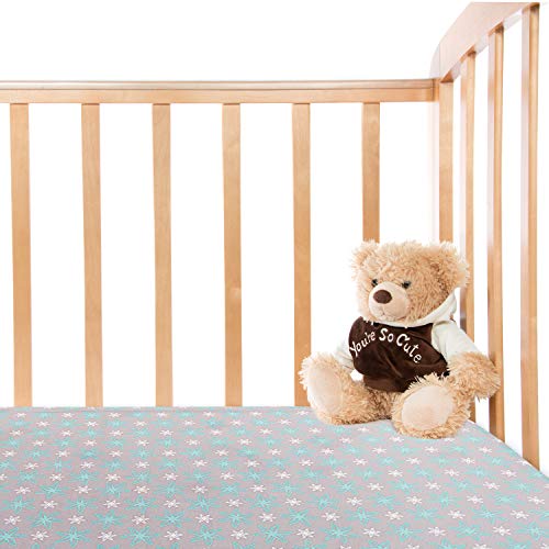 Pack And Play Sheets, 2 Pack Compatible With Graco Pack N Play/Mini Crib,100% Soft And Breathable Microfiber, Planet & Flower #TOP5