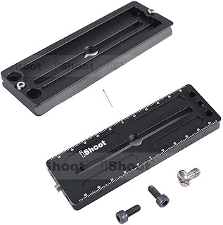 12cm Long Camera Quick Release Plate Compatible with Large Camera with Battery Grip & Arca-Swiss Fit Tripod Head Clamp-2 pcs Can Form a L-Shaped Camera Bracket Holder Support