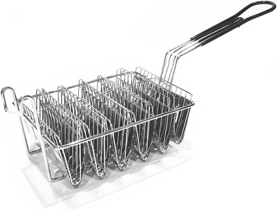 Taco Basket Holds 6 Shells Deep Fryer Taco Holder Basket Taco Fry Basket with Grip Handle (2244264/103AM103US66)