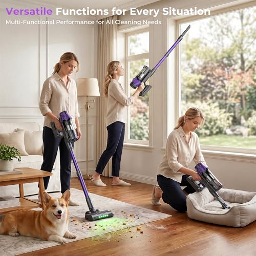 Image of Cordless Vacuum Cleaner for Pet Hair, Powerful Suction, Up to 70Min Runtime