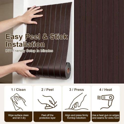 Paneles de pared 3D insonorizados y gruesos de PVC autoadhesivo 5
