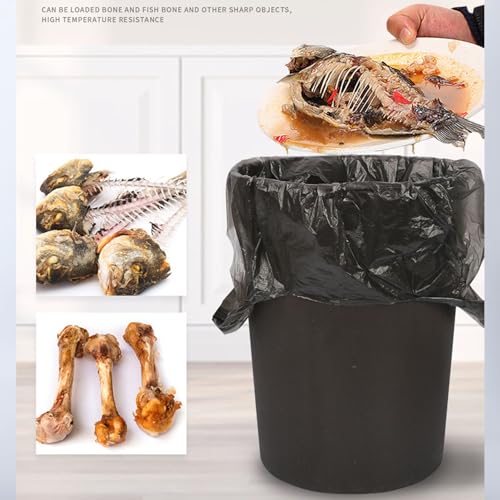Image of 100 PCS Small Trash Bags,11.8x18 Inch 4 Gal Garbage Bags, Separated Unscented White Small Trash Bags for Bathroom Bedroom Office Trash Can, (Black 100PCS)