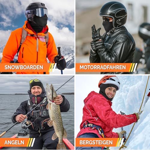 GXCROR Winter Sturmhaube Balaclava Skimaske, Winddicht und warm, Vollgesichtsmaske für Skifahren, Motorradfahren, Angeln, Laufen und Outdoor-Aktivitäten