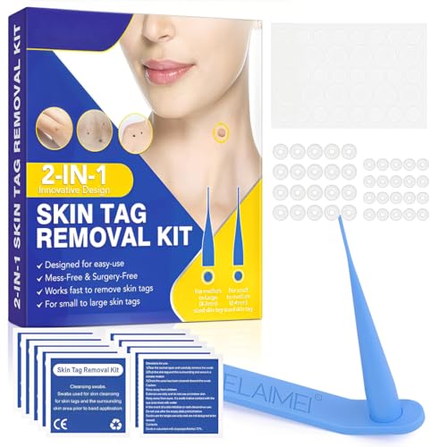 YUPZAR Eliminación de verrugas, set eficaz e indoloro para eliminar lunares, elimina desde pequeños hasta grandes,skin tag remover,quita verrugas cuello y cara